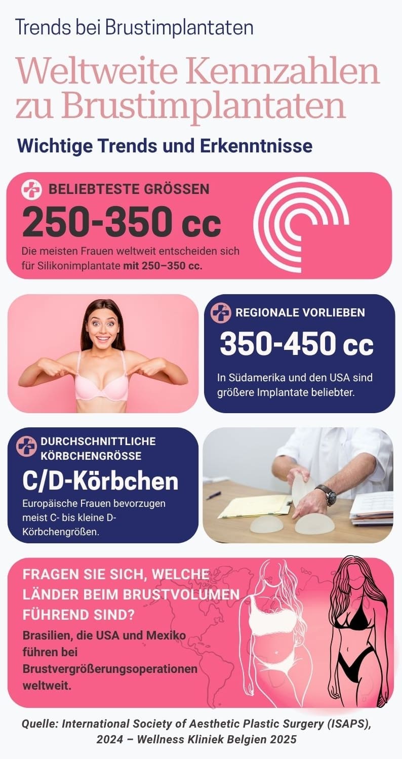 Was ist die durchschnittliche Körbchengröße pro Land?