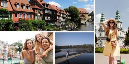 Chirurgie à l'étranger : collage de personnes profitant de Genk